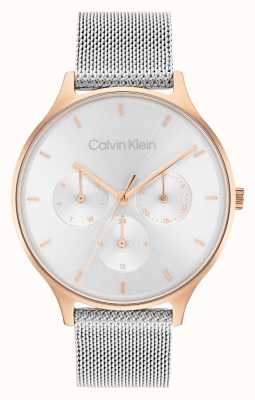 Calvin Klein 多功能双音星期和日期手表不锈钢网状表带 25200106