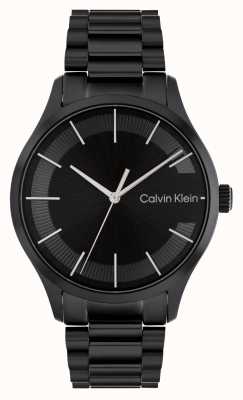 Calvin Klein 黑色表盘 |黑色不锈钢手链 25200040