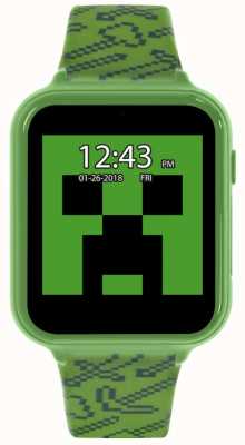 Minecraft 绿色硅胶表带（仅限英文）互动手表 MIN4045ARG