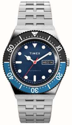 Timex M79 自动黑色和蓝色表圈手表 TW2V25100