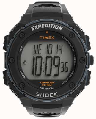 Timex 男士坚固耐用的数字手表|黑色表带 TW4B24000