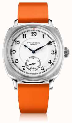 Duckworth Prestex 波顿小秒针|白色表盘橙色橡胶表带 D667-02-OR