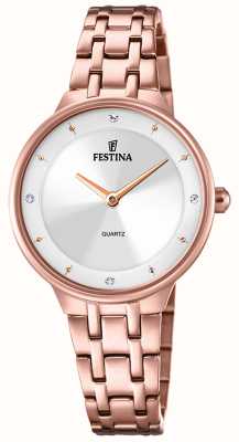 Festina 女士玫瑰有限公司手表 w/cz 套装和钢手链 F20602/1