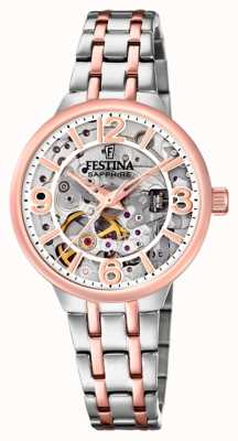 Festina 女士 rose-pltd.skeleton 自动腕表带手链 F20615/1