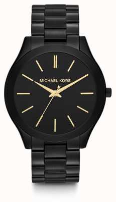 Michael Kors 修身跑道黑色单色不锈钢腕表 MK3221