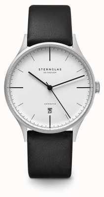 STERNGLAS Asthet 40 毫米自动白/黑皮革 S02-AS01-PR14