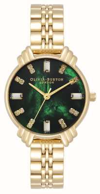 Olivia Burton 女装 |金色手链|绿色表盘 OB16DC02