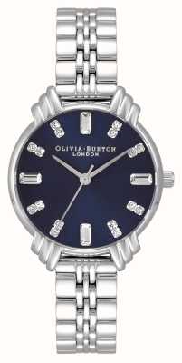 Olivia Burton 女装 |不锈钢手链|蓝色表盘 OB16DC01